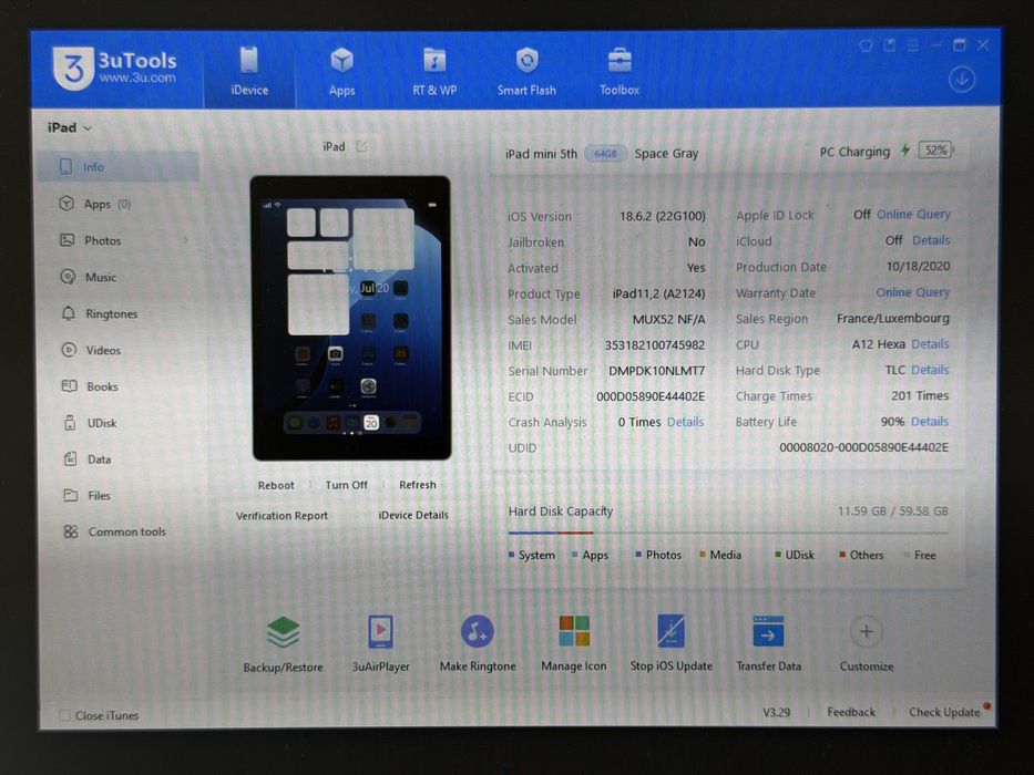 iPad mini 5 (A2124) - Cellular (LTE) - 64GB - faktura VAT 23%