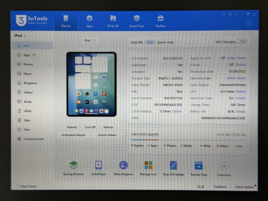 iPad 9. gen. (A2602) - 64GB - Space Gray - faktura VAT 23%