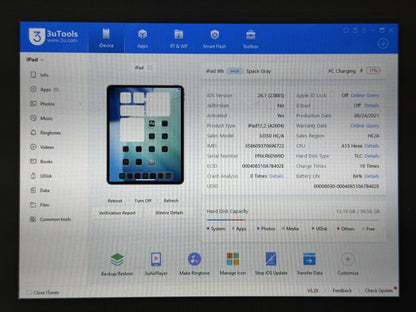 iPad 9. gen. (A2604) - 64GB - Cellular (LTE) - faktura VAT 23%