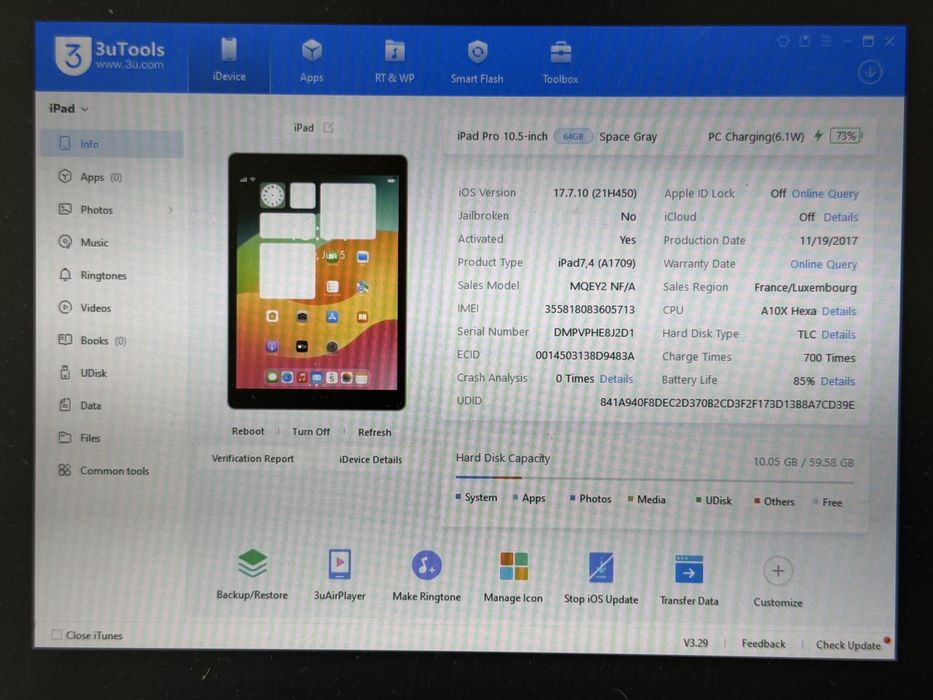 iPad Pro 10.5 (A1709) - 64GB - Cellular (LTE) - faktura VAT 23%