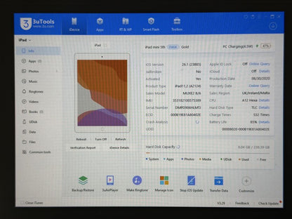 iPad mini 5 (A2124) - 256GB - Cellular (LTE) - faktura VAT 23%