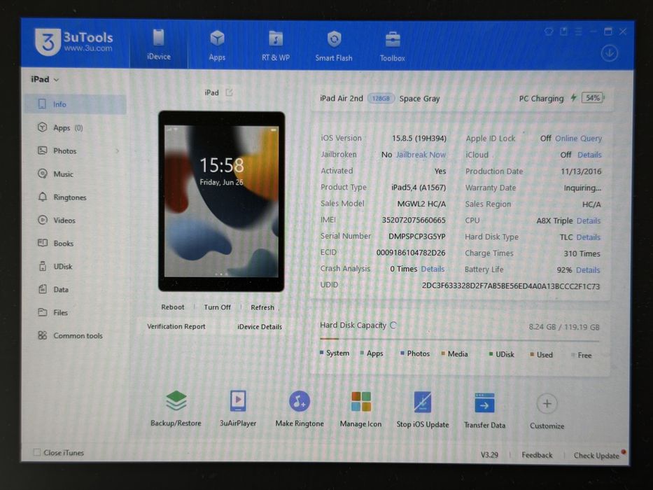iPad Air 2 (A1567) - 128GB - Cellular (LTE) - faktura VAT 23%