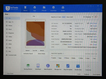 iPad Pro 9.7 (A1673) - 256GB - pęknięty - faktura VAT 23%