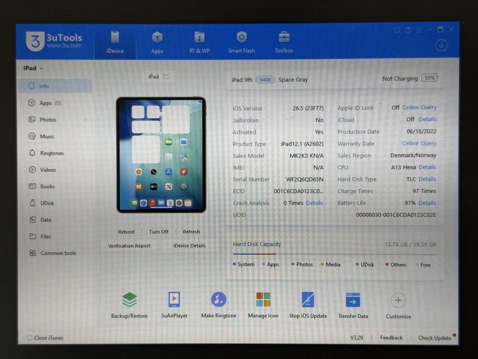 iPad 9. gen. (A2602) - 64GB - Space Gray - faktura VAT 23%