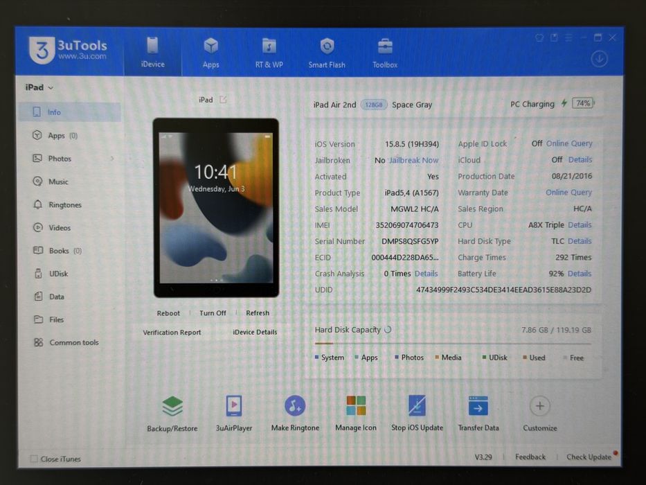 iPad Air 2 (A1567) - 128GB - Cellular (LTE) - faktura VAT 23%