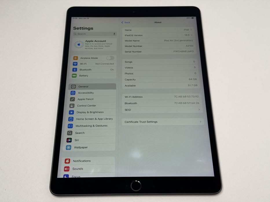 iPad Air 3 (A2152) - 64GB - faktura VAT 23%