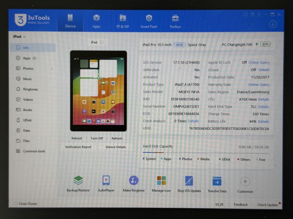 iPad Pro 10.5 (A1709) - 64GB - Cellular (LTE) - faktura VAT 23%