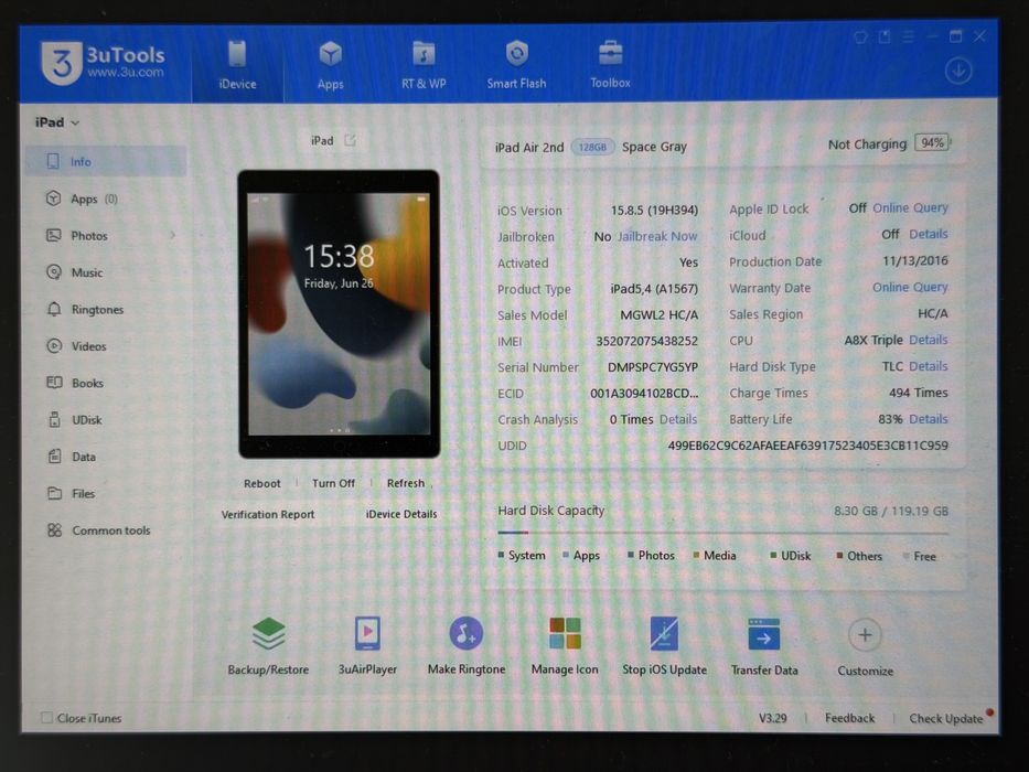 iPad Air 2 (A1567) - 128GB - Cellular (LTE) - faktura VAT 23%