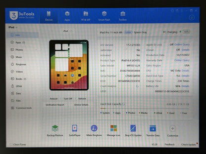 iPad Pro 11 4. gen. (A2435) - Apple M2 - zbity - faktura VAT 23%