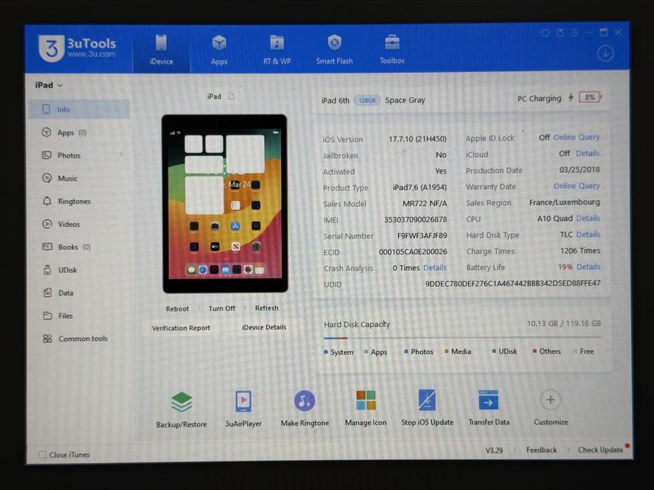 5x iPad 6 (A1954) - LTE - 128GB - słabe baterie - faktura VAT 23%