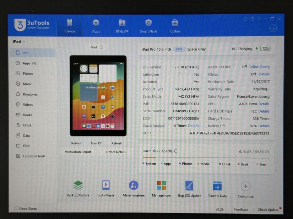 iPad Pro 10.5 (A1709) - 64GB - Cellular (LTE) - faktura VAT 23%