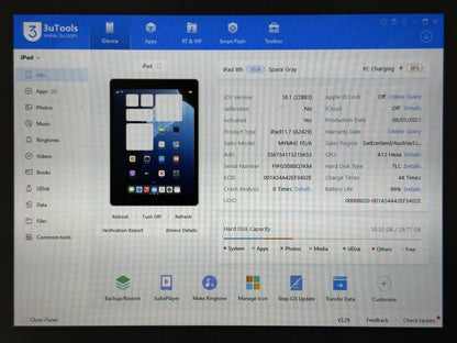 iPad 8. gen. (A2429) - 32GB - Cellular (LTE) - Space Gray - faktura VAT 23%