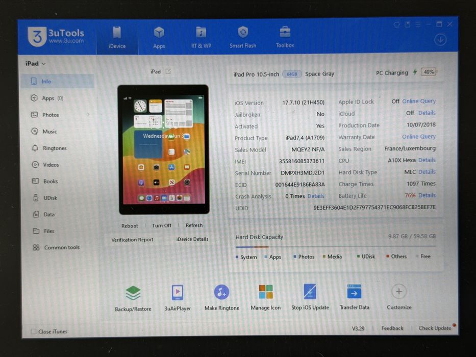 iPad Pro 10.5 (A1709) - 64GB - Cellular (LTE) - faktura VAT 23%