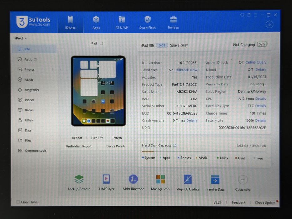 iPad 9. gen. (A2602) - 64GB - Space Gray - faktura VAT 23%