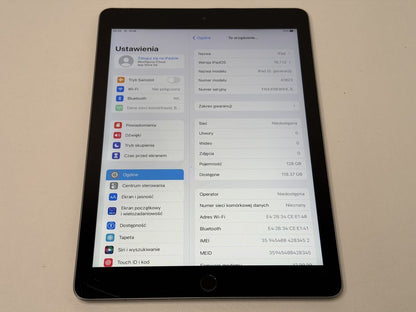 iPad 5 (A1823) - 128GB - Cellular (LTE) - faktura VAT 23%