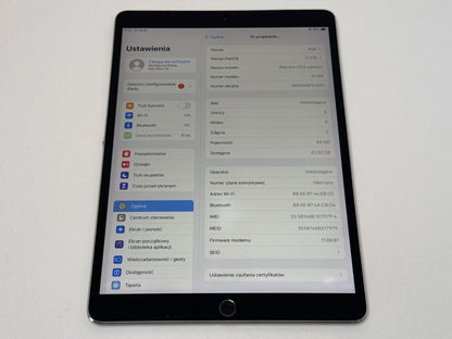 iPad Pro 10.5 (A1709) - 64GB - Cellular (LTE) - Space Gray - faktura VAT 23%