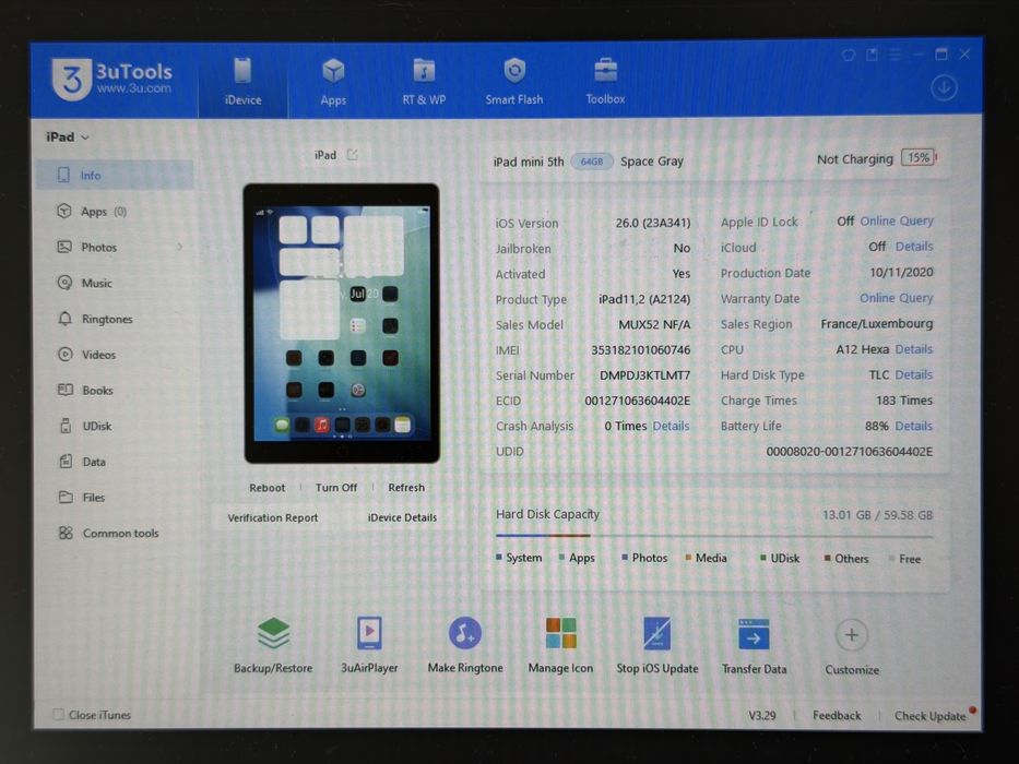iPad mini 5 (A2124) - 64GB - Cellular (LTE) - faktura VAT 23%