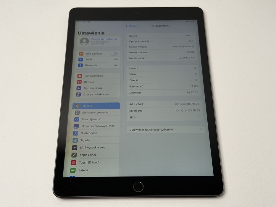 iPad 9. gen. (A2602) - 64GB - faktura VAT 23%