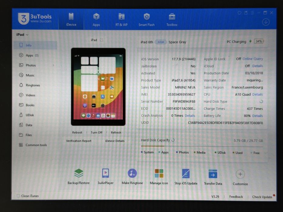 iPad 6 (A1954) - 32GB - Cellular (LTE) - faktura VAT 23%