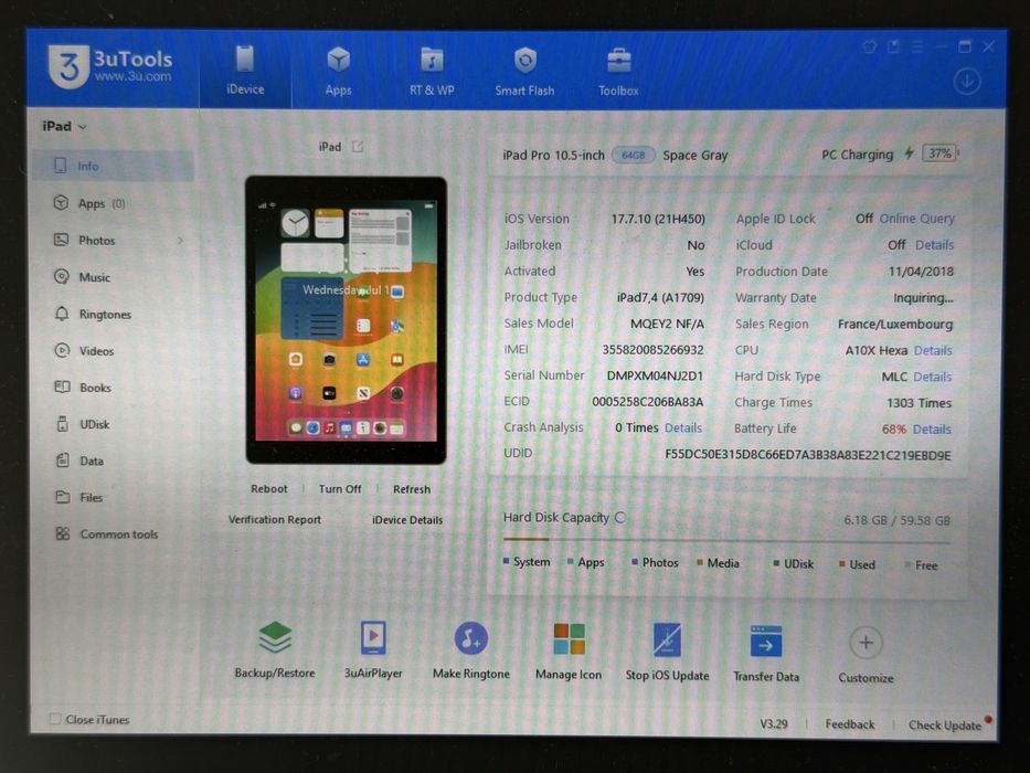 iPad Pro 10.5 (A1709) - 64GB - Cellular (LTE) - faktura VAT 23%