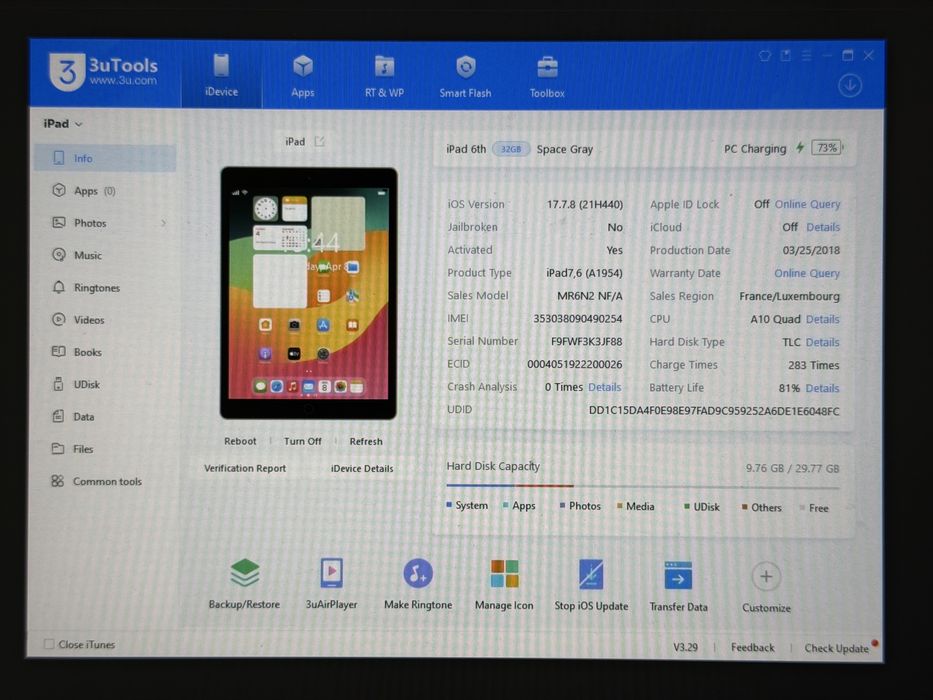 iPad 6 (A1954) - 32GB - Cellular (LTE) - faktura VAT 23%