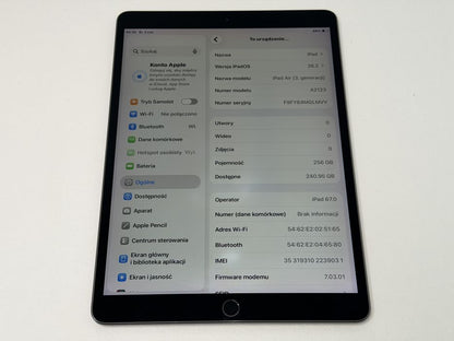 iPad Air 3 (A2123) - 256GB - Cellular (LTE) - faktura VAT 23%