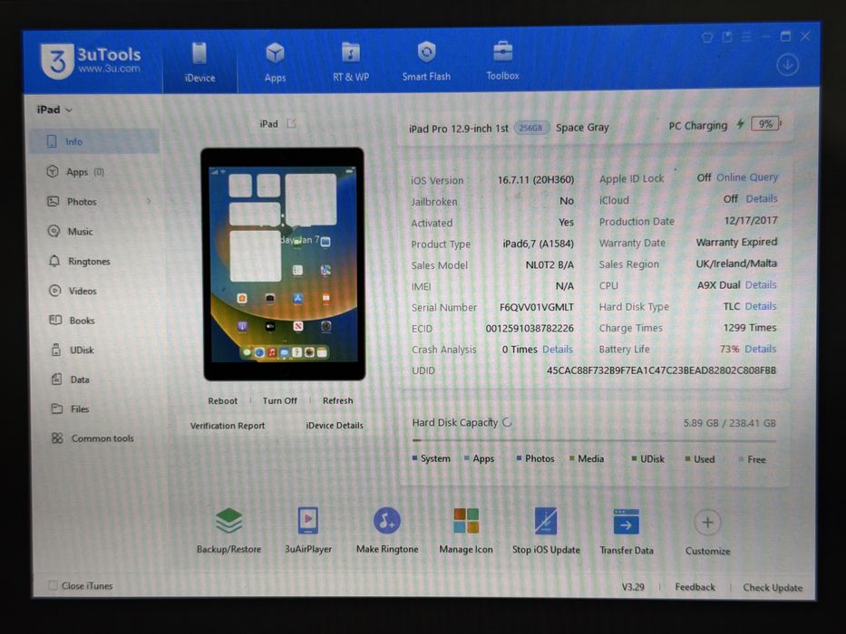 iPad Pro 12.9 1. gen. (A1584) - 256GB - faktura VAT 23%