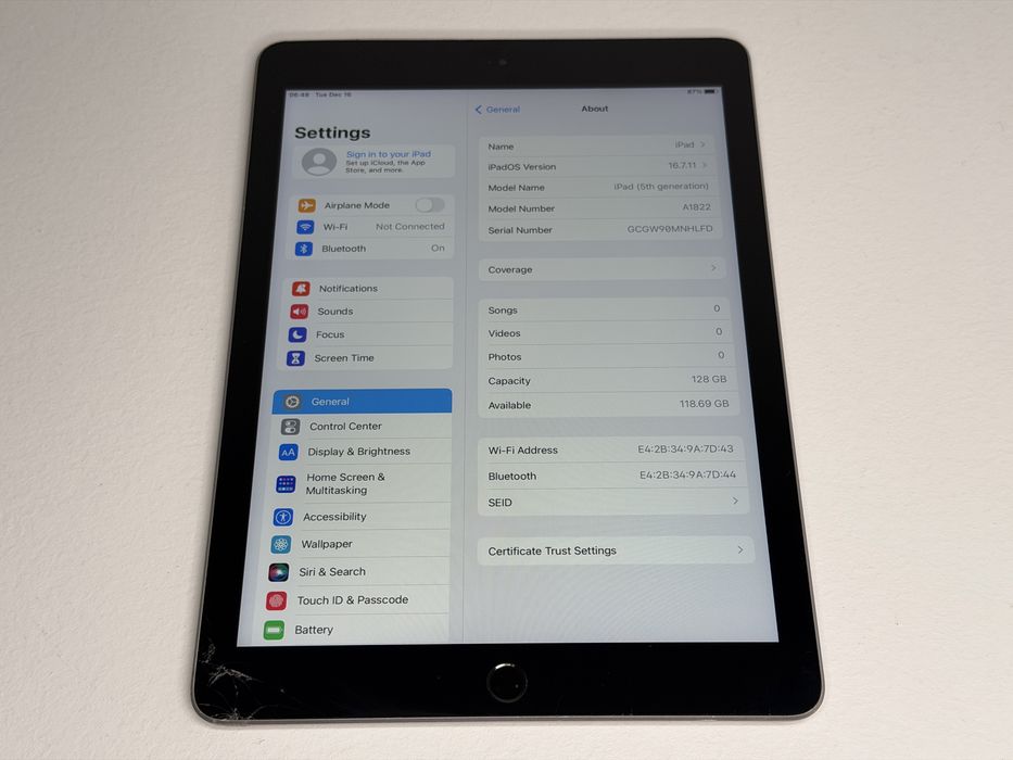iPad 5. gen. 32GB (A1822) - 128GB - faktura VAT 23%