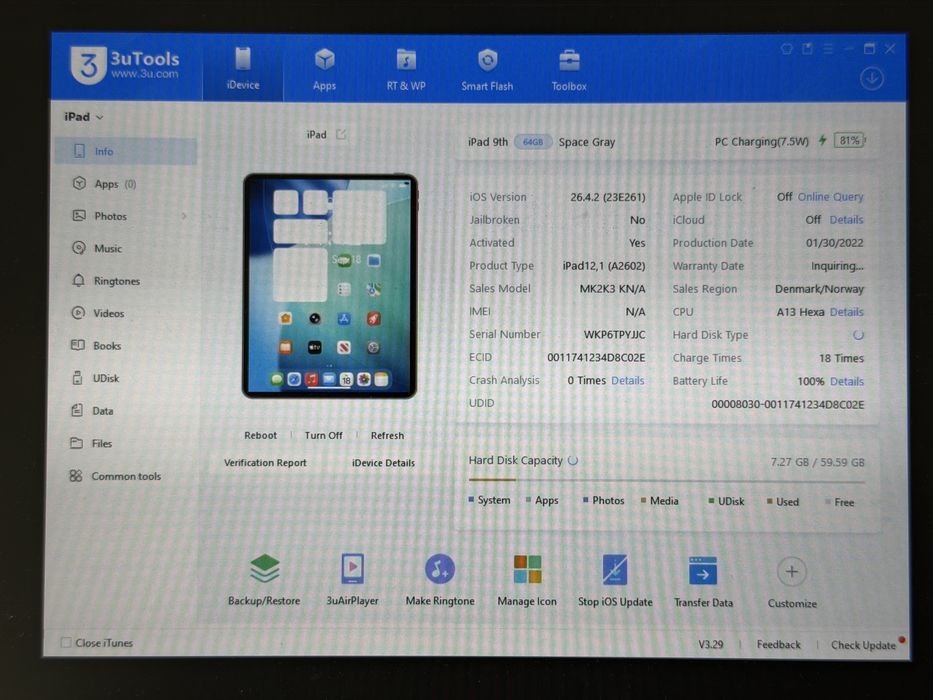 iPad 9. gen. (A2602) - 64GB - Space Gray - faktura VAT 23%