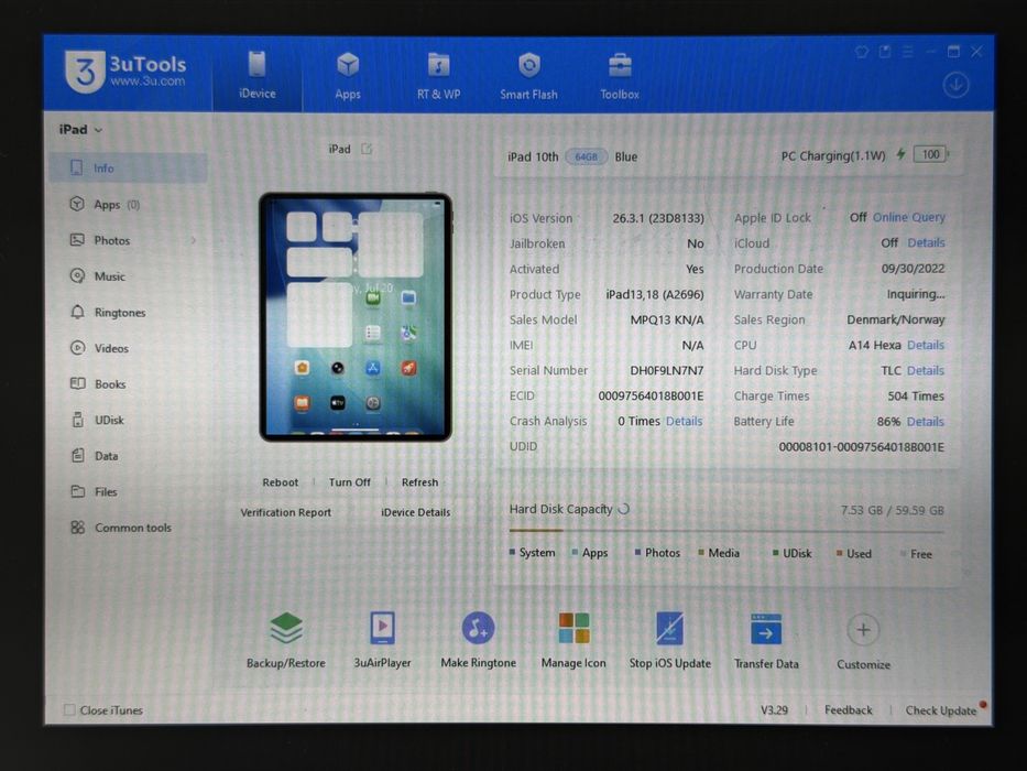 iPad 10. gen. (A2696) - 64GB - faktura VAT 23%