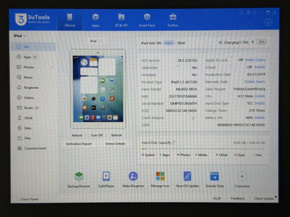 iPad mini 5 (A2124) - 256GB - Cellular (LTE) - faktura VAT 23%