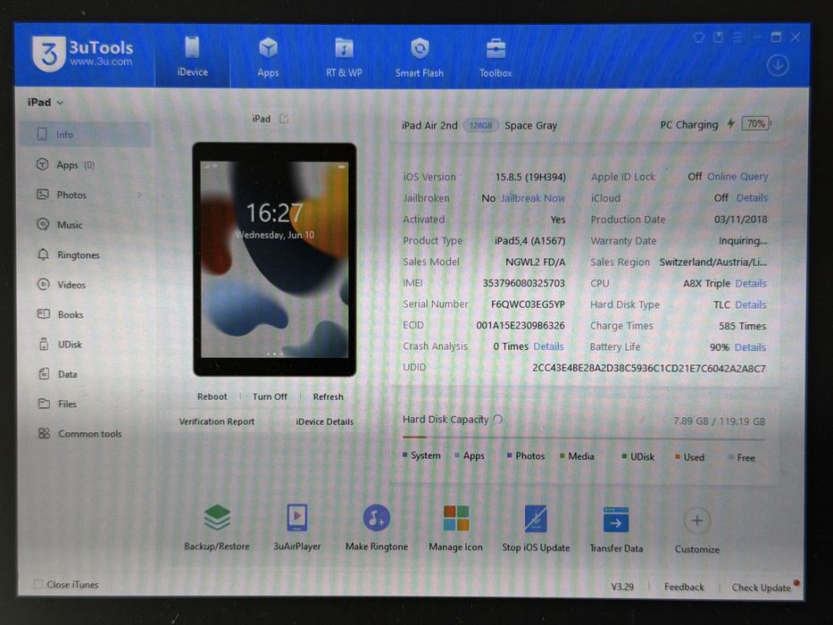 iPad Air 2 (A1567) - 128GB - Cellular (LTE) - faktura VAT 23%