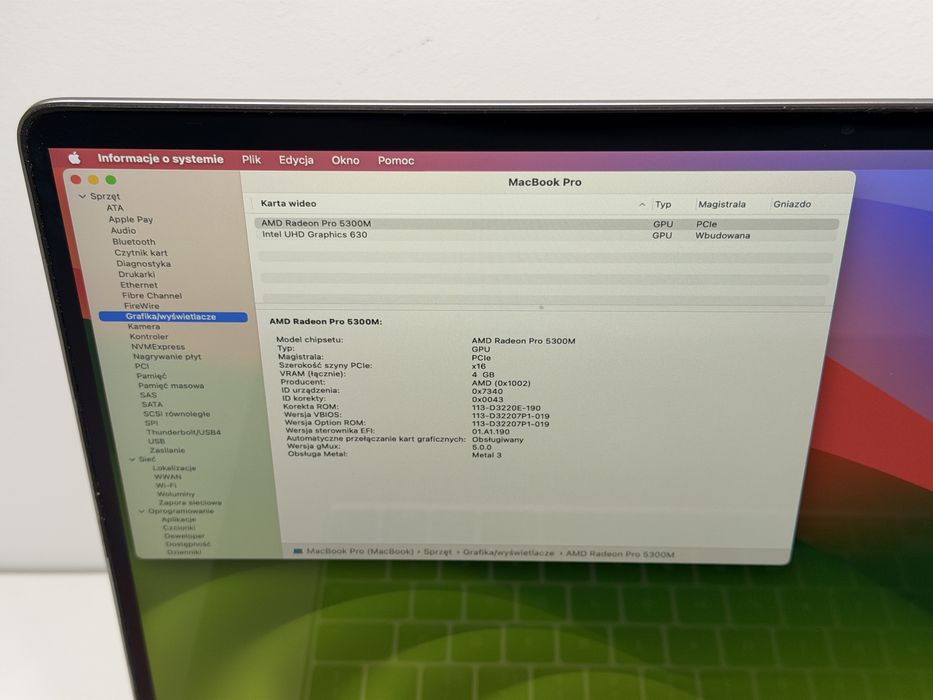 MacBook Pro 16 (A2141) - i7/16GB/512GB - faktura VAT 23%
