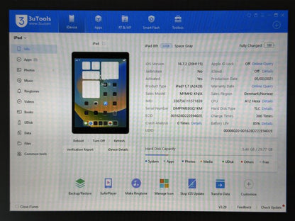iPad 8. gen. (A2429) - 32GB - Cellular (LTE) - Space Gray - faktura VAT 23%