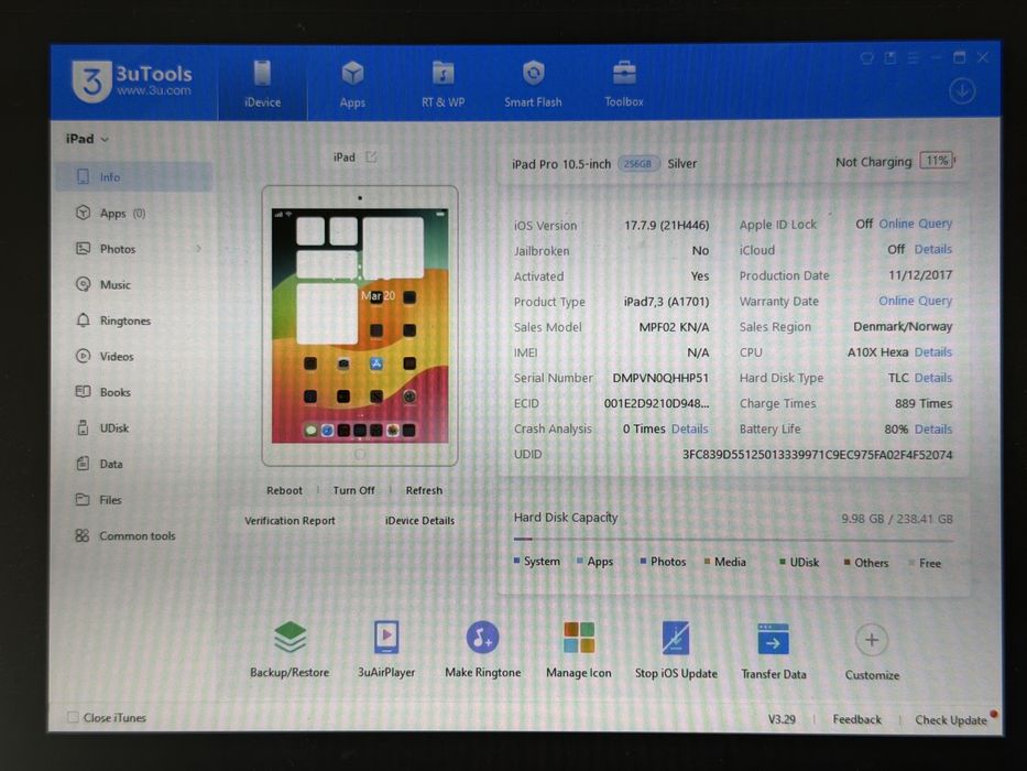iPad Pro 10.5 (A1701) - 256GB - faktura VAT 23%