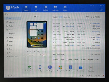 iPad 9. gen. (A2604) - 64GB - Cellular (LTE) - Space Gray - faktura VAT 23%