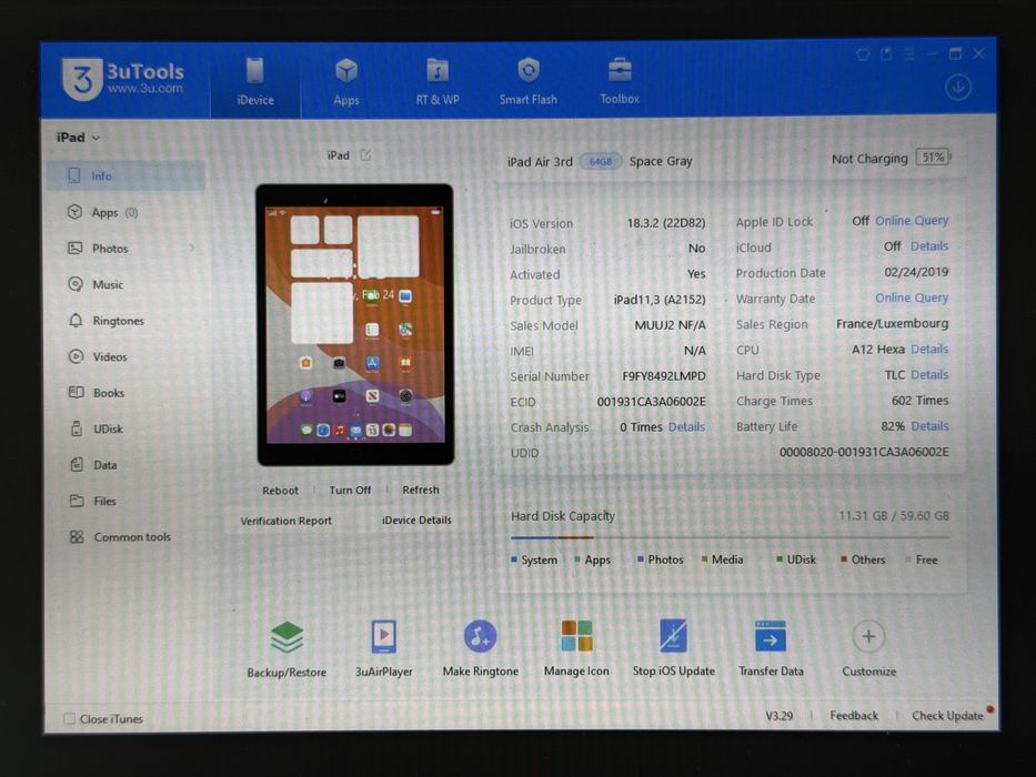 iPad Air 3 (A2152) - 64GB - faktura VAT 23%