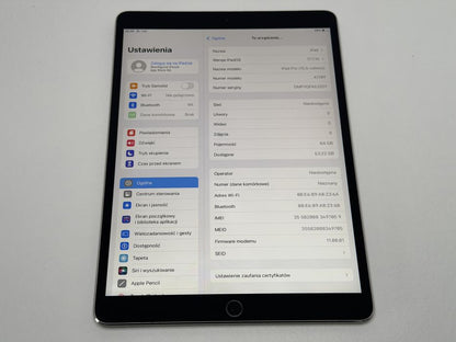 iPad Pro 10.5 (A1709) - 64GB - Cellular (LTE) - faktura VAT 23%
