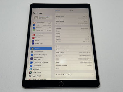 iPad Pro 10.5 (A1709) - 256GB - Cellular (LTE) - Space Gray - faktura VAT 23%
