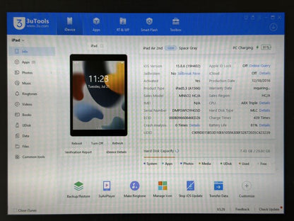 iPad Air 2 (A1566) - 32GB - faktura VAT 23%