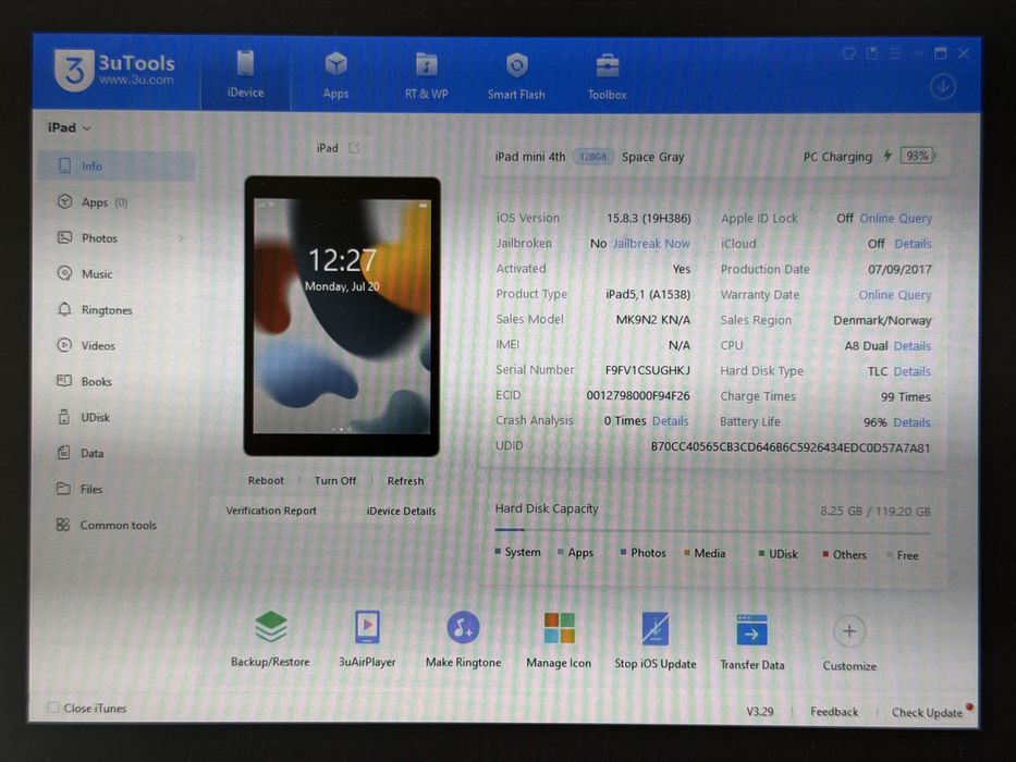 iPad mini 4 (A1538) - 128GB - faktura VAT 23%