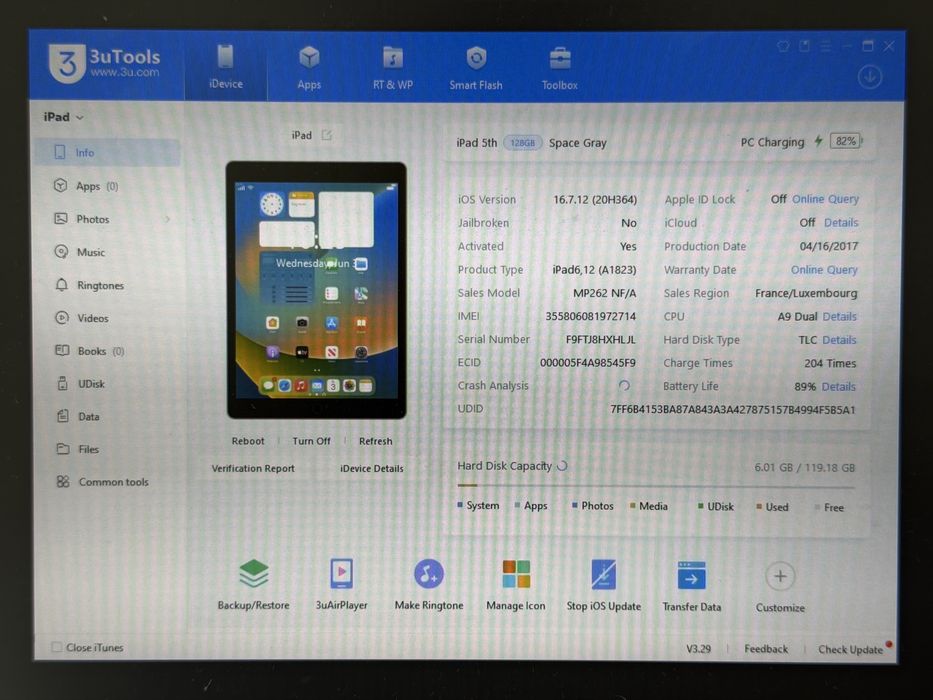 iPad 5 (A1823) - 128GB - Cellular (LTE) - faktura VAT 23%