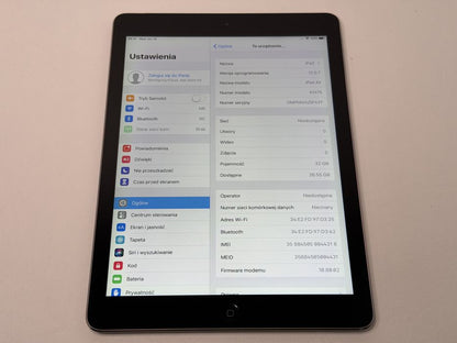 iPad Air 1 (A1475) - 32GB - Cellular (LTE) - faktura VAT 23%