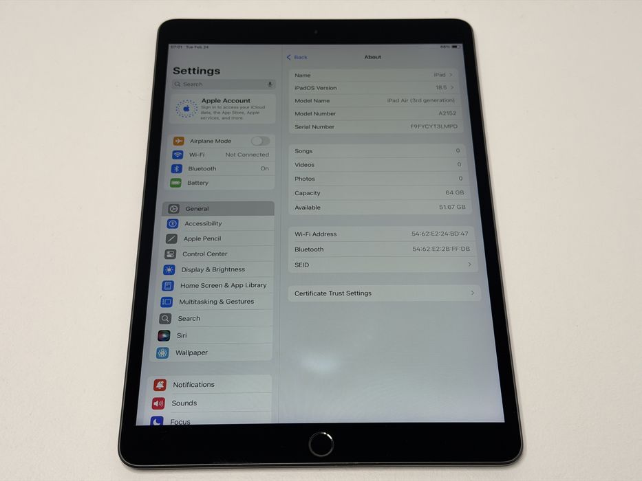 iPad Air 3 (A2152) - 64GB - faktura VAT 23%