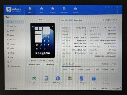 iPad 8. gen. (A2429) - 32GB - Cellular (LTE) - Space Gray - faktura VAT 23%