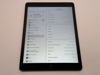 iPad 9. gen. (A2603) - 64GB - Cellular (LTE) - Space Gray - faktura VAT 23%