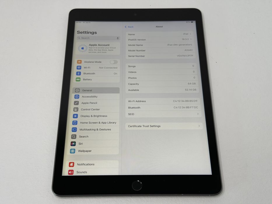 iPad 9. gen. (A2602) - 64GB - faktura VAT 23%