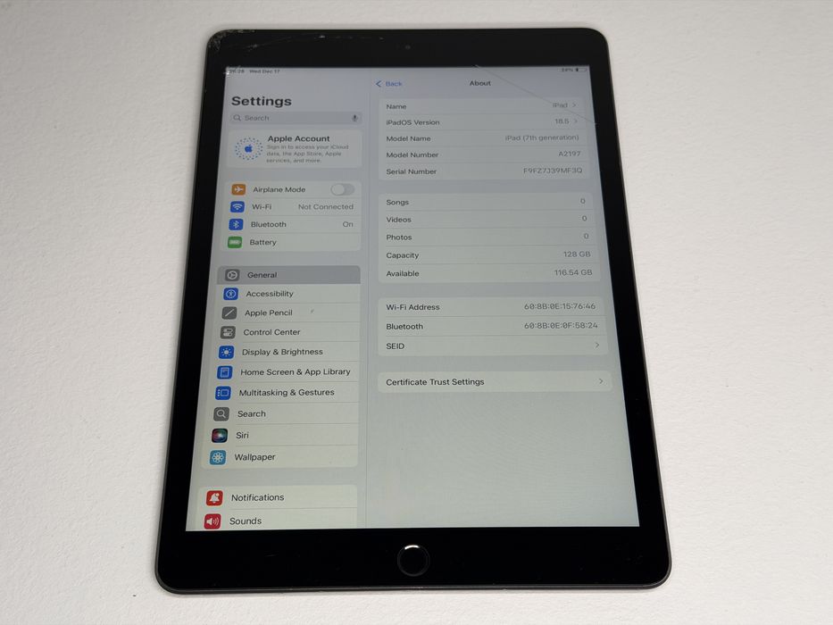 iPad 7. gen. (A2198) - 128GB - Cellular (LTE) - faktura VAT 23%