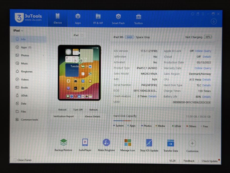 iPad 9. gen. (A2602) - 64GB - faktura VAT 23%