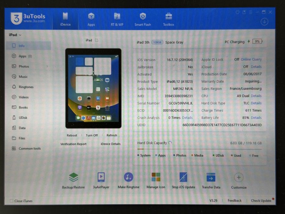 iPad 5 (A1823) - 128GB - Cellular (LTE) - faktura VAT 23%